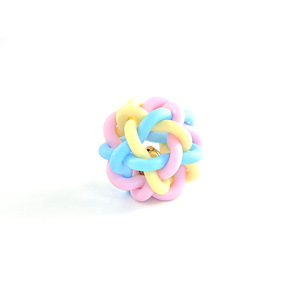 Colorful Bell Ring Pet Toy, Non-toxic Rubber <b>Dog</b> Chew <b>Ball</b> for Playing - Product Image 2