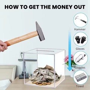 กระปุกออมสินสำหรับผู้ใหญ่ (2023รุ่นอัปเกรด) เงินอะคริลิกใสช่วยประหยัดเงินที่เปิดได้เท่านั้นที่สามารถประหยัดได้ - Product Image 2