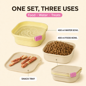 Tazón Plegable Portátil para Mascotas con Tapa, Tazón de Agua Plegable para Gatos y Recipiente de Alimentación para <span class=keywords><strong>Perros</strong></span> para Caminatas y Campamentos al Aire Libre - Product Image 6