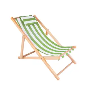 批发木制躺椅低价定制可调折叠沙滩椅可折叠户外躺椅太阳休闲椅