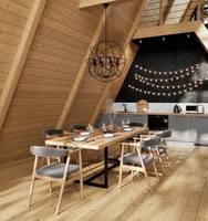 Nouveau design de maison de luxe en bois triangulaire préfabriquée isolée à 2 étages et 2 chambres à coucher pour hôtel