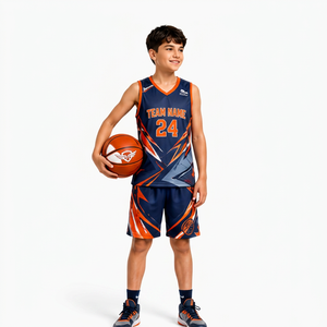Ensemble d'uniformes de basketball unisexes personnalisables sans manches, avec logo personnalisé, impression par sublimation, fermeture à cordon en maille respirante - Product Image 4