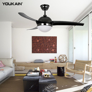 42-inch LED Quạt trần 3 Blades ánh sáng thiết kế hiện đại điều khiển từ xa 10-năm bảo hành hoạt động yên tĩnh 220V AC động cơ màu đen kim loại - Product Image 2