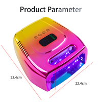 Lampe à ongles professionnelle rechargeable à séchage rapide pour salon, lampe de polymérisation de gel en métal robuste