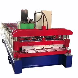 760 762 Mesin Spandek Dak Panel Aluminium Sheet Roll Forming Machine