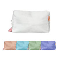 Sacs à maquillage personnalisés en toile de coton écologique avec fermeture éclair, pochettes cadeaux pour caddie de golf, porte-monnaie et poches de rangement