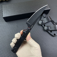 Couteau à lame fixe haut de gamme avec manche en G10, couteau de poche pour le camping en plein air, la randonnée, les situations d'urgence, couteau de chasse droit et tranchant