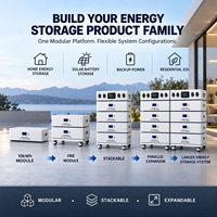Batterie LiFePO4 empilable 10 kWh, 51,2 V, 212 Ah, batterie modulaire de stockage d'énergie domestique, OEM ODM, batterie solaire