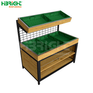 Support promotionnel de fruits et légumes d'affichage de stockage de luxe en bois de haute performance - Product Image 6