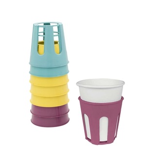 Portabicchieri in plastica antivento, confezione da 40, accessori per bevande in vari colori - Product Image 6