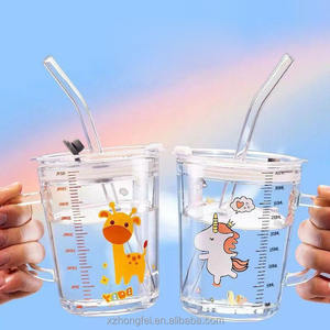 Tasse à bière en <span class=keywords><strong>verre</strong></span> de voyage réutilisable de haute qualité Nouveau style de conception avec paille Tasse à boire pratique en déplacement - Product Image 3