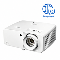 Projecteur laser intelligent Optoma JEV9012 4K UHD à longue portée, 4500 lumens, avec configuration flexible et cinéma privé