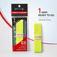 Dmantis Overgrip 0,6 mm 1 pièce, adhérent, absorbant la transpiration, en cuir PU, résistant à l'eau, antidérapant, confortable pour le badminton