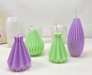 2026 3D Moldes De Silicona Para Velas Geometric Abstract Decorative Striped Bubble Silicone Soap Candle Mold for Candles Making - Product Image 3