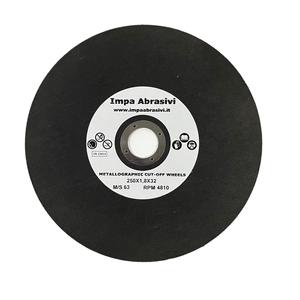 Disque de coupe métallographie fabriqué en Italie 250mm x 1.8mm roues de coupe métallographiques 30-50 HRC métaux ferreux doux moyens OEM - Product Image 5