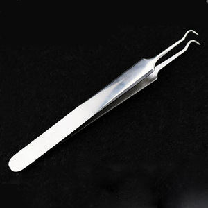 Pince à tête courbée en acier inoxydable Wanmei pour éliminer les points noirs, outil anti-acné pour le visage, forme coudée - Product Image 2