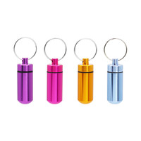 Organisateur de pilules en aluminium étanche 7 jours, tube porte-clés scellé, mini bouteille métallique 5ml pour voyage EDC, logo personnalisé