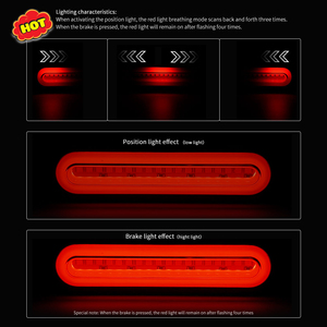 Không Thấm Nước 58 LED Màu Đỏ + Màu Vàng 12V 24V Xe Trailer Xe Tải Đuôi Ánh Sáng Phía Sau Phanh Ánh Sáng Dừng Lần Lượt Tín Hiệu Đèn Chỉ Số - Product Image 5