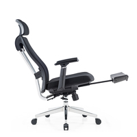 Chaise de bureau ergonomique de haute qualité, siège à dossier haut en maille, confortable, avec repose-pieds