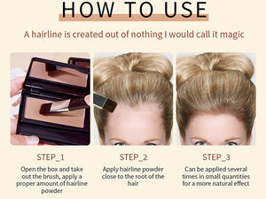 Poudre de camouflage pour racines de cheveux, longue durée, pour cheveux clairsemés, pour masquer les cheveux gris, pour retoucher la ligne des cheveux, marque privée - Product Image 3