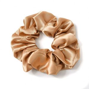 Vente en gros usine : Chouchou 100% Soie de Mûrier avec Bande Élastique en Satin pour Femmes, Accessoires Cheveux, Logo Personnalisé - Product Image 1