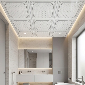 Panel de Techo de PVC Cuadrado de 600 x 600 mm, Impermeable, Decorativo, para Proyectos de Interior - Product Image 3