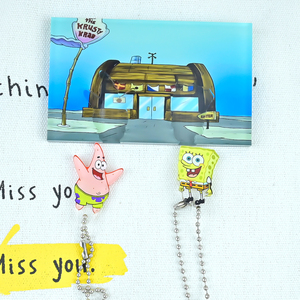 Custom Acrylic Couple Key Chain Holder Wall Prevent Loss Cartoon Key Pendant Lover Cute <strong>Keychain</strong> Accessories - Product Image 2