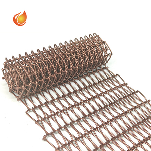 Trang trí dây thép không gỉ lưới đồ nội thất xoắn ốc dệt băng tải vành đai rèn sắt trang trí màn hình rèm - Product Image 2