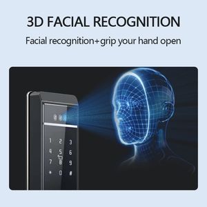 S810Max Tuya APP Control remoto Cerradura de puerta inteligente con intercomunicador de video Tarjeta de reconocimiento de huellas dactilares Llave de código para oficina en casa - Product Image 2