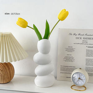 Vaso da tavolo a forma speciale di ciottoli di lusso moderno per la casa vaso in ceramica per il matrimonio - Product Image 5