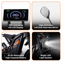 Vélos électriques de ville OUXI GT 2000 EU Magazijn, 2000W, vélo électrique de route, de montagne, tout-terrain, lithium, E-Bike Gt2000 pour adultes