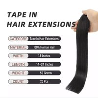 Ruban d'extension de cheveux humains vierges Remy bon marché en blond doublement dessiné vendeurs de cheveux d'extension de cheveux humains