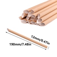 Paille en papier jetable robuste pour emballage individuel de thé à bulles Paille en papier biodégradable