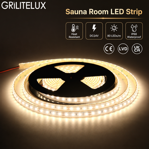 แถบ SMD LED DC24V 80 LED/m 160-180lm /w IP68สีขาวเย็นมีความยืดหยุ่นการออกแบบแรงดันไฟฟ้าต่ำสำหรับโรงแรมสปา - Product Image 1