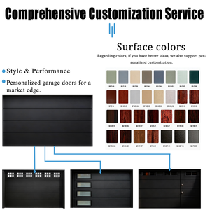 MAMDAVISION <span class=keywords><strong>Porte</strong></span> <span class=keywords><strong>de</strong></span> <span class=keywords><strong>garage</strong></span> moderne en aluminium <span class=keywords><strong>avec</strong></span> fenêtre en verre dépoli, décoration en bande métallique, télécommande, sur mesure pour villa et maison - Product Image 5