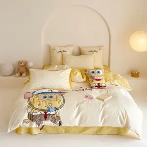 Fabrik Großhandel Kinder Bettwäsche Cartoon kanadische Baumwolle Bettlaken Bettwäsche-Set für Kinder