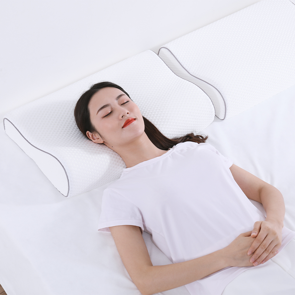 Lado y el estómago traviesas de contorno de espuma de memoria ortopédicos Anti ronquido Cervical cama almohada de enfermería