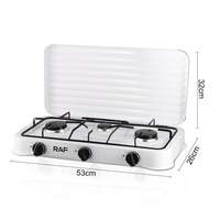 Cuisinière à gaz domestique à trois brûleurs, faible consommation d'énergie, haute efficacité, puissante