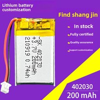 Pasokan 402030 302030 502030 602030 Lampu Audio Mainan Baterai China -1065 Pouch Cell dengan PCM/BMS dan Kabel, Bersertifikasi KC CE UN38.3