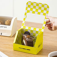 Vente en gros Yilida Récipient à emporter en papier jetable avec fenêtre Logo personnalisable Cadeau élégant pour gâteau Sushi Emballage à emporter