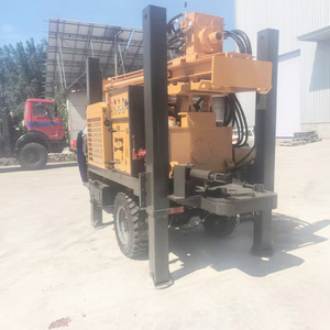 Plateforme mobile de forage de puits d'eau avec moteur diesel et pompe, profondeur 100m, diamètre 250mm, rotative pneumatique portable - Product Image 6