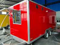 Vente flash : Remorque alimentaire de 16,5 pieds, cuisine mobile complète, camion de restauration