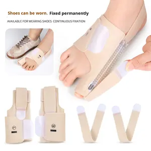 Sangle de fixation des orteils <span class=keywords><strong>Hallux</strong></span> <span class=keywords><strong>Valgus</strong></span>, protège-orteils pour la protrusion osseuse du gros orteil, séparateur d'orteils superposé, fixation continue douce anti-usure jour et <span class=keywords><strong>nuit</strong></span> - Product Image 1