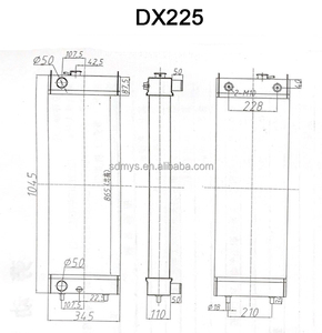 Serie Daewoo, rueda nueva, componentes de núcleo de aluminio, Motor, Enfriador de aire, radiador DX60, DX225, DX380, DX380 antiguo, DX380, nuevo, DX380 - Product Image 3