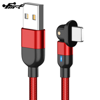Indikator LED Rotasi 180 untuk Kabel Data USB Iphone