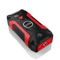 Démarreur de voiture et de moto 10000mAh, booster de batterie, chargeur, batterie externe, lampe torche LED, 12V LCD, 2 USB