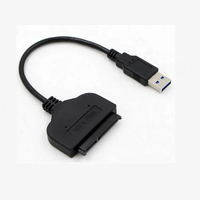 Cavo dati USB 3.0 SATA 7+15 pin con anima in rame puro e rivestimento in PVC per SSD/HDD esterno, ricarica rapida 5A, connettore maschio-femmina, colore nero.
