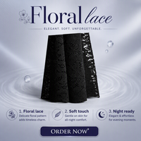 Tissu en dentelle tricoté noir léger avec motif floral pour robes