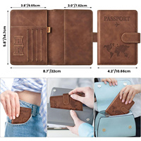 Portefeuille de voyage en cuir personnalisé pour femme, étui pour documents, passeport, avec couverture personnalisée
