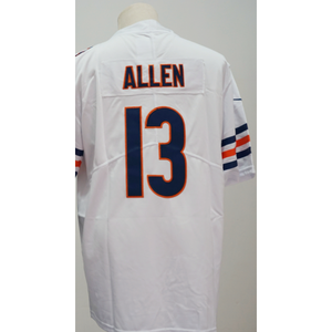 Maillot de football américain pour homme, manches courtes, adulte # 18 Caleb Williams Orange Navy White Team Colors Col en V Polyester Transfert thermique - Product Image 6